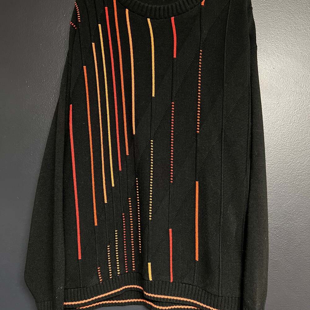 Vintage 90s Norm Thompson 3D Tundra Grandpa Sweater Coogi Style XL